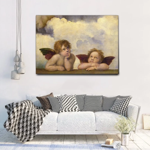 quadro-angeli-soggiorno-arredo muro-classico-wdesign-macerata-marche