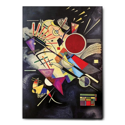 Quadro "ACCOMPAGNAMENTO NERO" - VASSILY KANDINSKY.-canvas-astratto-moderno-wdesign-macerata-marche