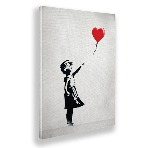 Quadro Bambina con palloncino cuore - moderno - arredo muro - wdesign - macerata - marche