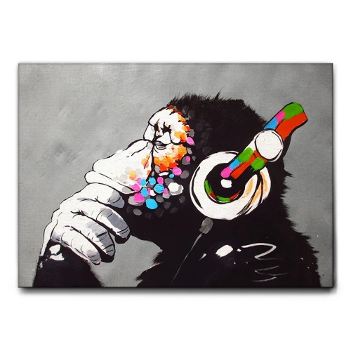 Quadro Dj monkey - moderno - arredo muro - wdesign - macerata - marche