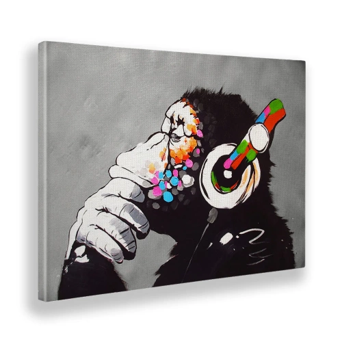 Quadro Dj monkey - moderno - arredo muro - wdesign - macerata - marche