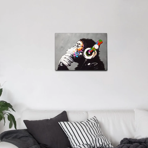 Quadro Dj monkey - moderno - arredo muro - wdesign - macerata - marche