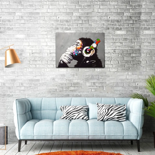 Quadro Dj monkey - moderno - arredo muro - wdesign - macerata - marche