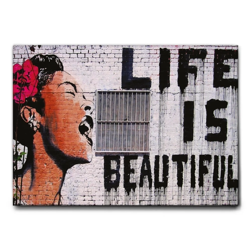 Quadro Life is Beautiful - moderno - arredo muro - wdesign - macerata - marche