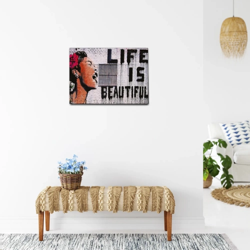 Quadro Life is Beautiful - moderno - arredo muro - wdesign - macerata - marche