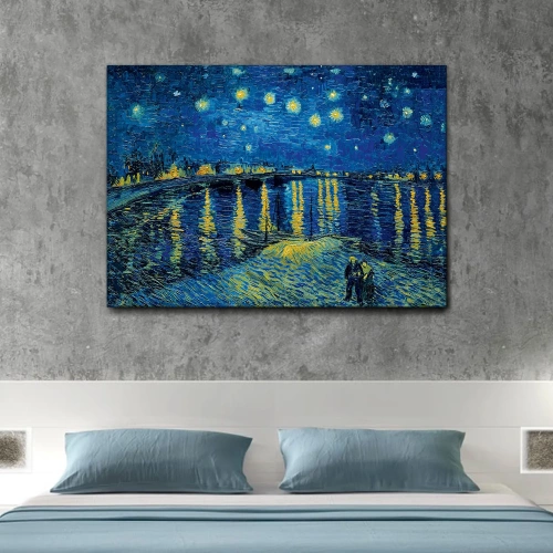 Quadro Notte stellata sul Rodano - soggiorno - arredo muro - wdesign - macerata - marche