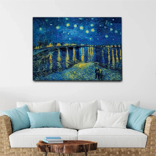 Quadro Notte stellata sul Rodano - soggiorno - arredo muro - wdesign - macerata - marche