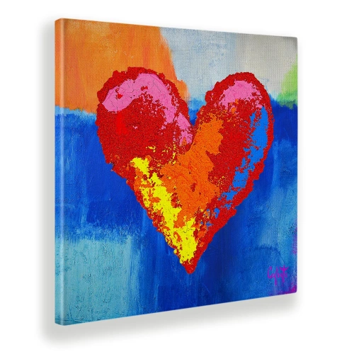 QUADRO "CUORE-SFONDO-ASTRATTO"