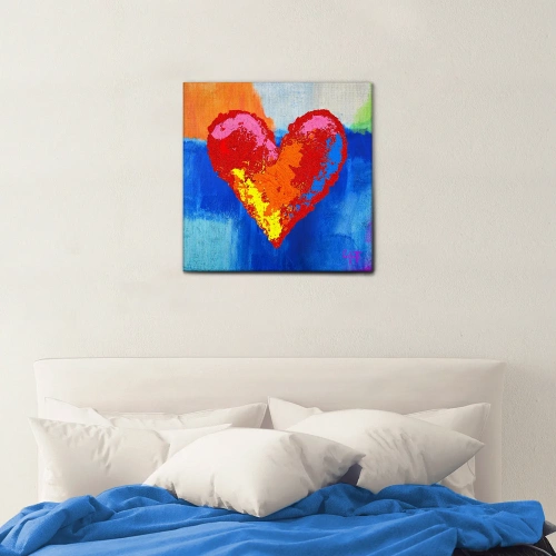 QUADRO "CUORE-SFONDO-ASTRATTO"