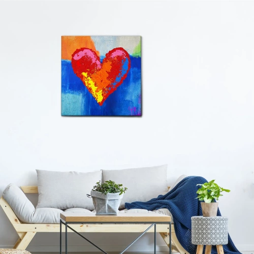 QUADRO "CUORE-SFONDO-ASTRATTO"