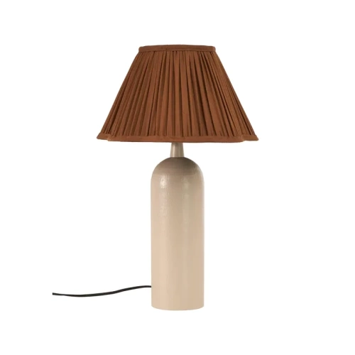 LAMPADA DA TAVOLO RILEY-BEIGE-MARRONE-50CM