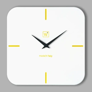 Wooden wall clock with special paint finish