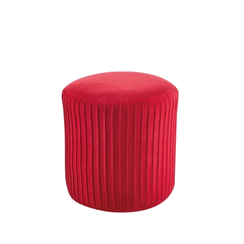 Il Pouf Malibù in Velluto Rosso