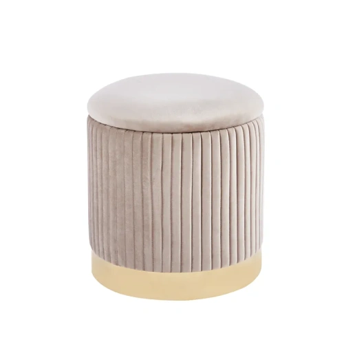 Sedute Pouf contenitore Londra - velluto beige - complementi arredo - cucina - salotto - design - Wdesign - macerata - marche