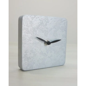 SILVER CLOOCK Orologio in legno artigianale in legno verniciatura materica - argento - in legno - verniciato - design - arredo design - Wdesign - macerata - marche