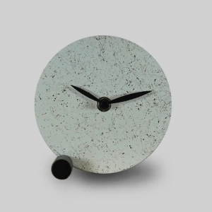 SLEEK CLOCK MARBLE Orologio rotondo d'appoggio in legno