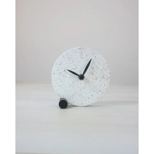 MARBLE CLOCK Orologio rotondo d'appoggio effetto marmo